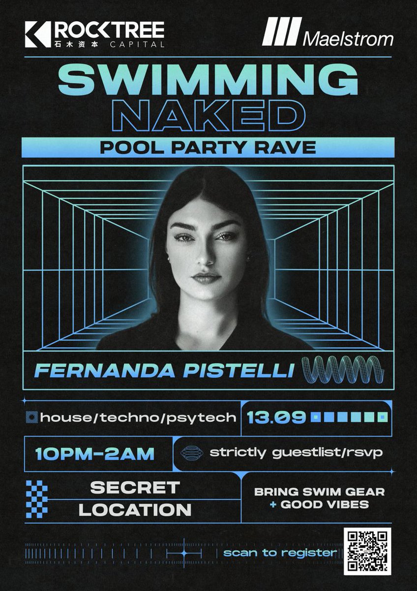 Let's Fucking Go! 'Swimming Naked' is my party for this year's @token2049 jamboree in Singapore. Of course it's a rave. Anyone going to this party ain't making any meetings the next morning. Shout out to my co-host @RockTreeCapital. Yachtzee!!!