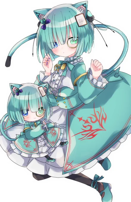 skeb納品しました!あざやかなカラーのきゃっとさん〜! 