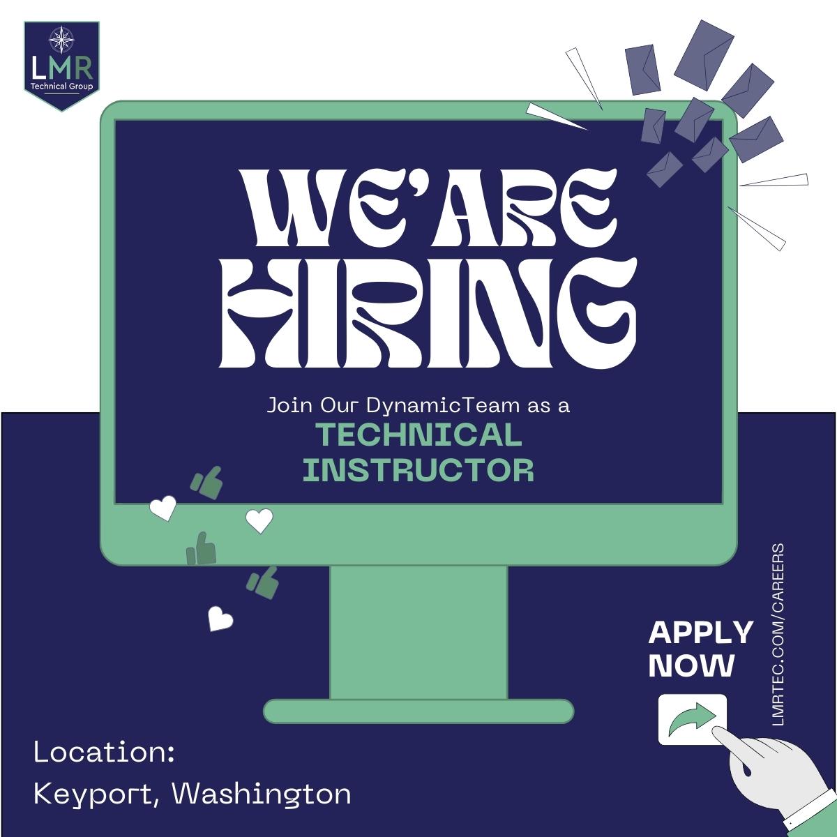 LMRTechnicalGrp's tweet photo. 📢 #JobPostWednesday 📢
Seeking: Technical Instructor in Keyport, WA

#Apply 📃#Share 🤝
🌐 https://t.co/OuJok9lvTy

#Job #ApplyNow #veteranjobs #ShareNow #hire #JobPost #NowHiring #jobs #vetjobs #technicalinstructor #techinstructor #SecretClearance #Training #TrainingInstructor https://t.co/fiHhz9yTnh