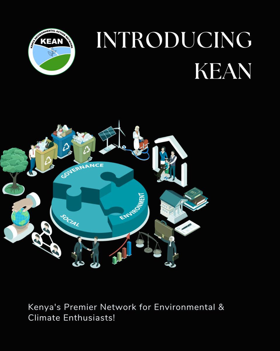 🌍 KEAN, Kenya's Premier Network for Environmental &amp; Climate Enthusiasts! 🌱🌊

Hey #GreenMinds! Are you ready to make a positive impact on our beautiful planet? 🌎✨ Look no further than KEAN - your go-to network for Kenyan environmental and climate enthusiasts! 🌿🌤️
#Community