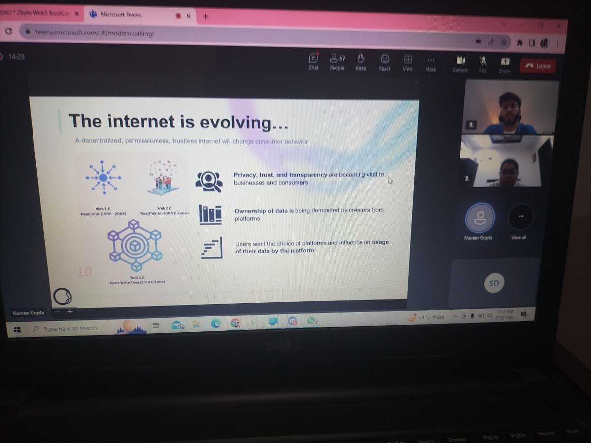 sanskar_dh4714's tweet photo. Just had an amazing experience at the session led by @CdaoNitj and @zbyte_io. Can't wait for part 2 today, where we'll be diving deeper into the building process. Excited to be a part of #buildwithCDAO and #BuildWithzbyte! https://t.co/30r2FCjipq