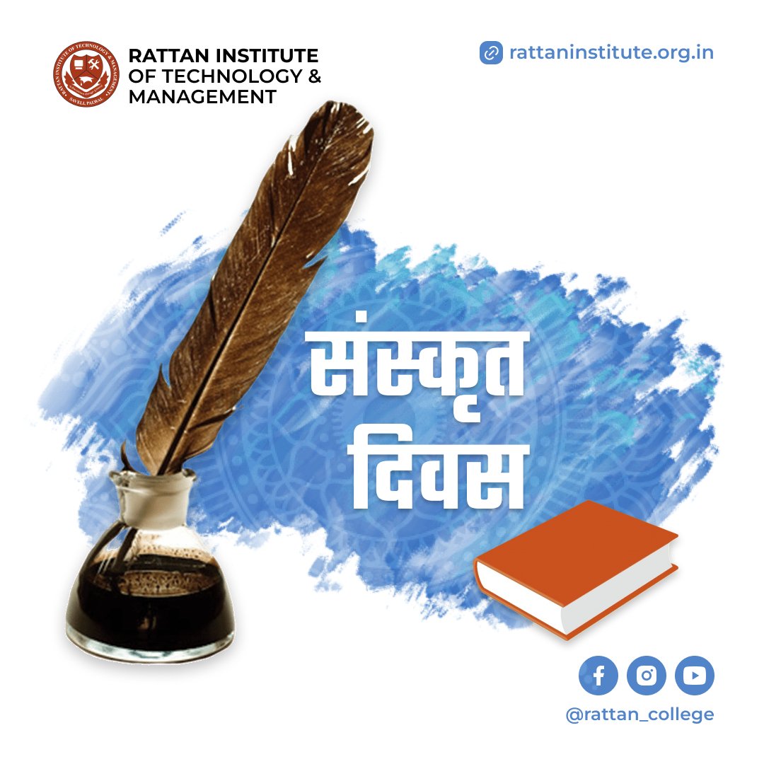 ritm_college's tweet photo. 📜 Happy Sanskrit Diwas! Let's celebrate the timeless elegance of an ancient language that has shaped our culture and wisdom for centuries. From sacred scriptures to profound literature, Sanskrit's beauty knows no bounds.#SanskritDiwas #CulturalHeritage https://t.co/1m33FT0URz