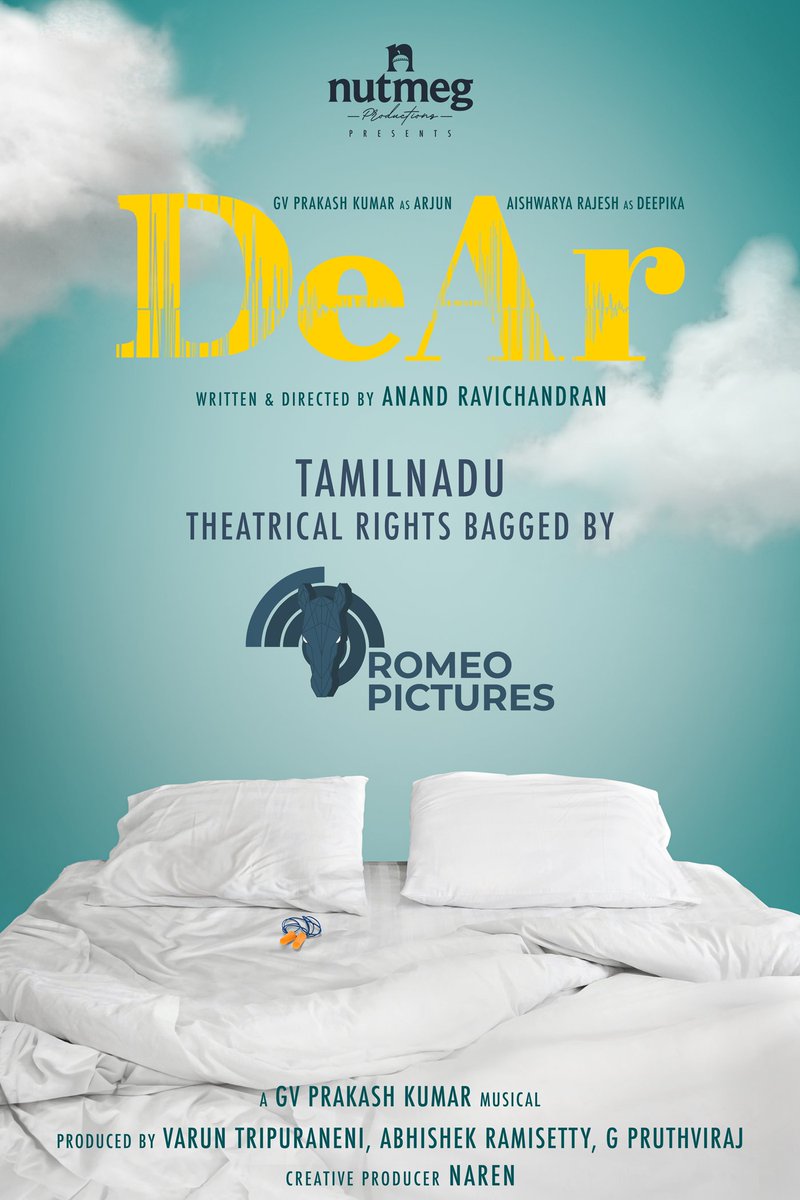 Yuvraaj (@proyuvraaj) on Twitter photo #DeAr - Tamil Nadu theatrical rights bagged by #RomeoPictures. Get ready for exciting updates soon!
#DearWithRomeoPictures <a href="/gvprakash/">G.V.Prakash Kumar</a> <a href="/aishu_dil/">aishwarya rajesh</a> <a href="/mynameisraahul/">raahul</a> <a href="/tvaroon/">Varun Tripuraneni</a> <a href="/NutmegProd/">Nutmeg Productions</a> @Anand_Rchandran #AbhishekRamisetty <a href="/jagadeesh_s_v/">jagadeesh Sundaramurthy</a> <a href="/editor_rukesh/">Rukesh</a> <a href="/narentnb/">Naren</a> #DeAr - Tamil Nadu theatrical rights bagged by #RomeoPictures. Get ready for exciting updates soon!
#DearWithRomeoPictures <a href="/gvprakash/">G.V.Prakash Kumar</a> <a href="/aishu_dil/">aishwarya rajesh</a> <a href="/mynameisraahul/">raahul</a> <a href="/tvaroon/">Varun Tripuraneni</a> <a href="/NutmegProd/">Nutmeg Productions</a> @Anand_Rchandran #AbhishekRamisetty <a href="/jagadeesh_s_v/">jagadeesh Sundaramurthy</a> <a href="/editor_rukesh/">Rukesh</a> <a href="/narentnb/">Naren</a>