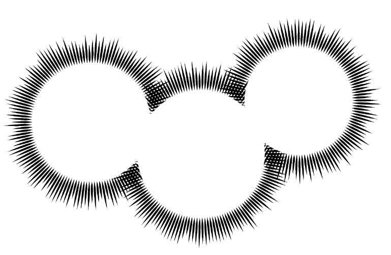クリスタ(まんが描くソフト)でこういうフキダシ(フラッシュ)をくっつけるやり方を毎回忘れてしまって自分でもこわいのでメモ。
レイヤーフォルダーにふたつのフキダシを入れる→上のフキダシの合成モードを「スクリーン」か「比較(明)」に変更。(3個以上のときは下のフキダシ以外を変更)