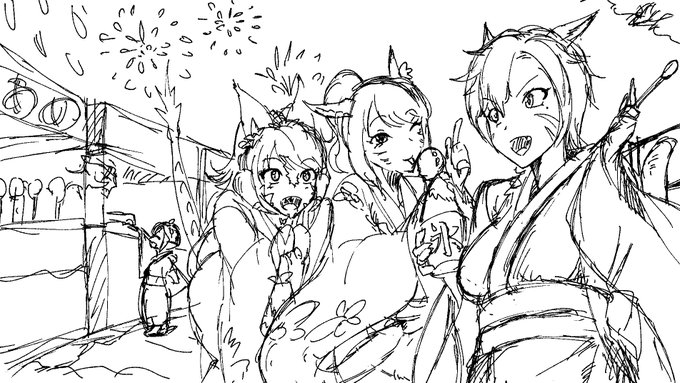 ちょー落書き夏祭り
わたし、しーどん、レイラさん 