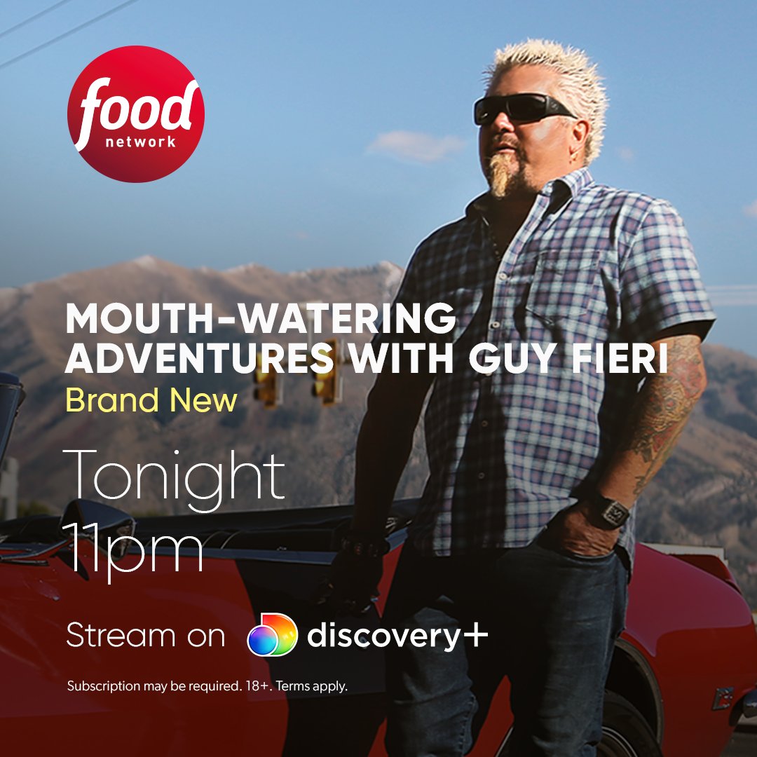 FoodNetwork_UK's tweet image. Are you hungry? We're serving up a Fieri feast, starting with #DinersDriveInsAndDives 👀 #MouthWateringAdventuresWithGuyFieri begins tonight at 11pm! 😎 #GuyFieri