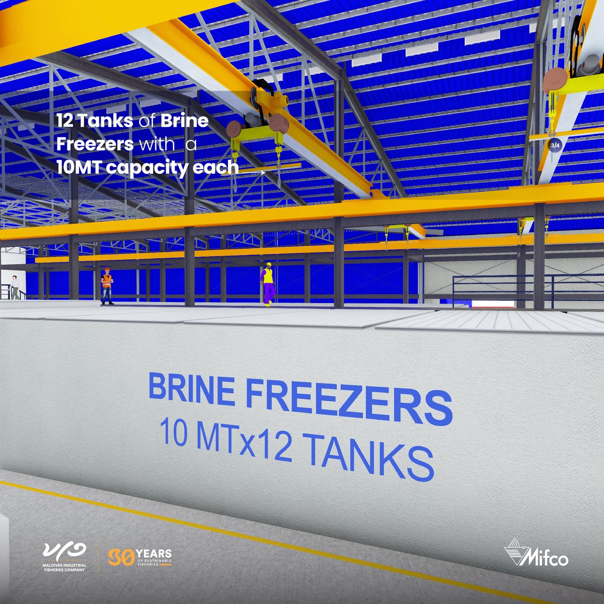 mifcomv's tweet photo. MIFCO has initiated Thinadhoo Fisheries Complex development project, featuring 120MT brine freezers & 1000MT cold stores! This new fish storage facility will support the high fisheries and boost the economy of the southern Maldives! #TeamMIFCO #MIFCOCommunity #MIFCODevelopments https://t.co/sqEel3DDdi