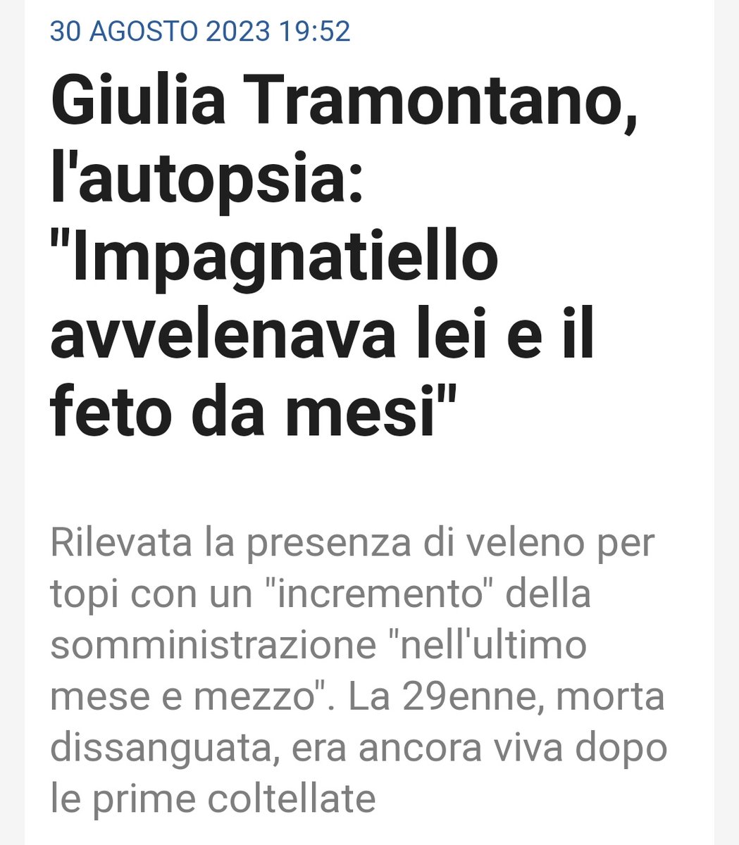 Ergastolo, senza se e senza ma.
#Impagnatiello

#GiuliaTramontano
