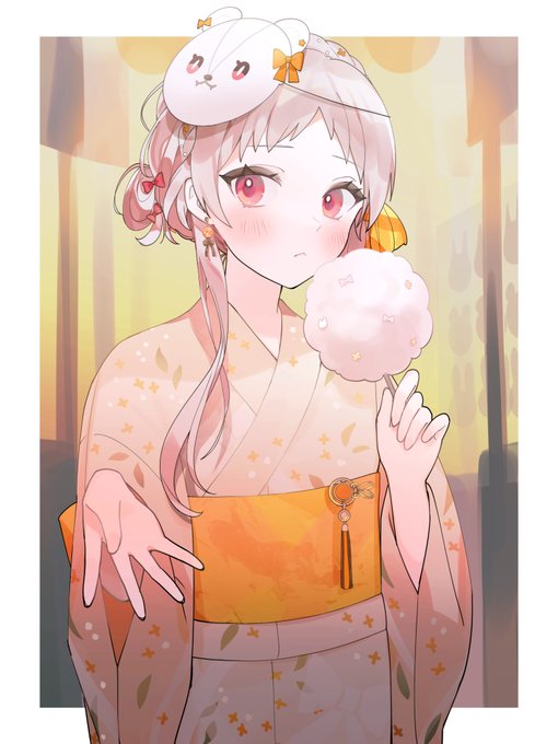 「cotton candy kimono」 illustration images(Latest)