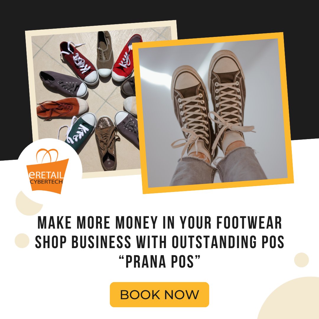 eretailcybertec's tweet image. Ready to take the leap and upgrade your footwear store? Let our POS billing software be your secret weapon for success.
Contact us at +91 7032655831

#retailrevolution #posbillingsoftware #retailtechmagic #footwaershop #pointofsalemagic #pointofsale