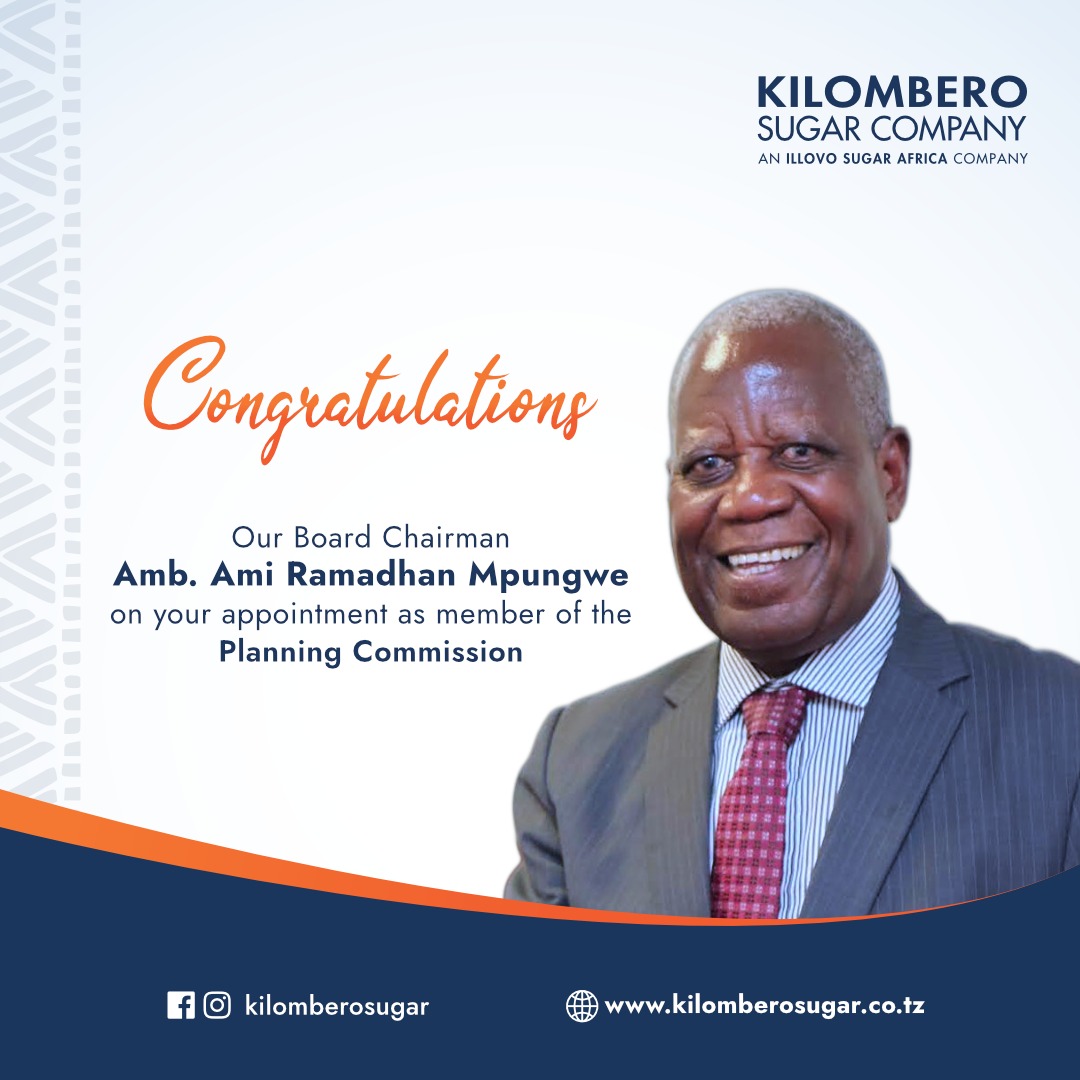 KilomberoL's tweet photo. Proud moment as our Board Chairman, Amb. Ami Ramadhani Mpungwe, is appointed as a member of the Planning Commission by the President of the United Republic of Tanzania, Hon. Samia Hassan Suluhu.

We wish Amb. Mpungwe well in the execution of his responsibilities. https://t.co/wbV1yvn7gE