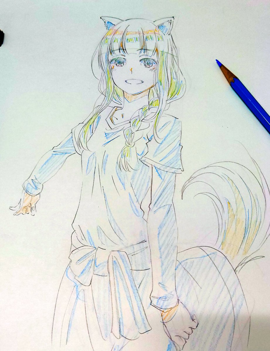 ホロ(狼と香辛料) 「 」|のし🐨のイラスト