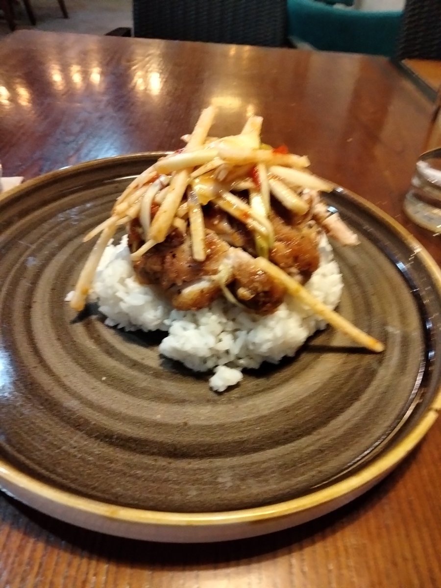 aegisinteraktif's tweet photo. Chicken with rice and spicy mango. Damn good #lunch #citos #excelso #jakarta https://t.co/Vx7PE40taB