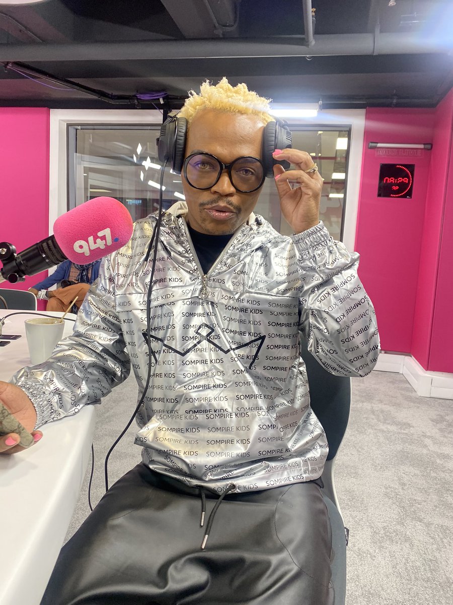 Anele's tweet photo. He is dropping a kiddies fashion range tomorrow!!!! We are talking all things Sompire Kids!!!! Tune in we are talking about it now and he says he wants to get something off his chest about Masked Singer SA #aneleandtheclubon947 https://t.co/POs0ErYRjD