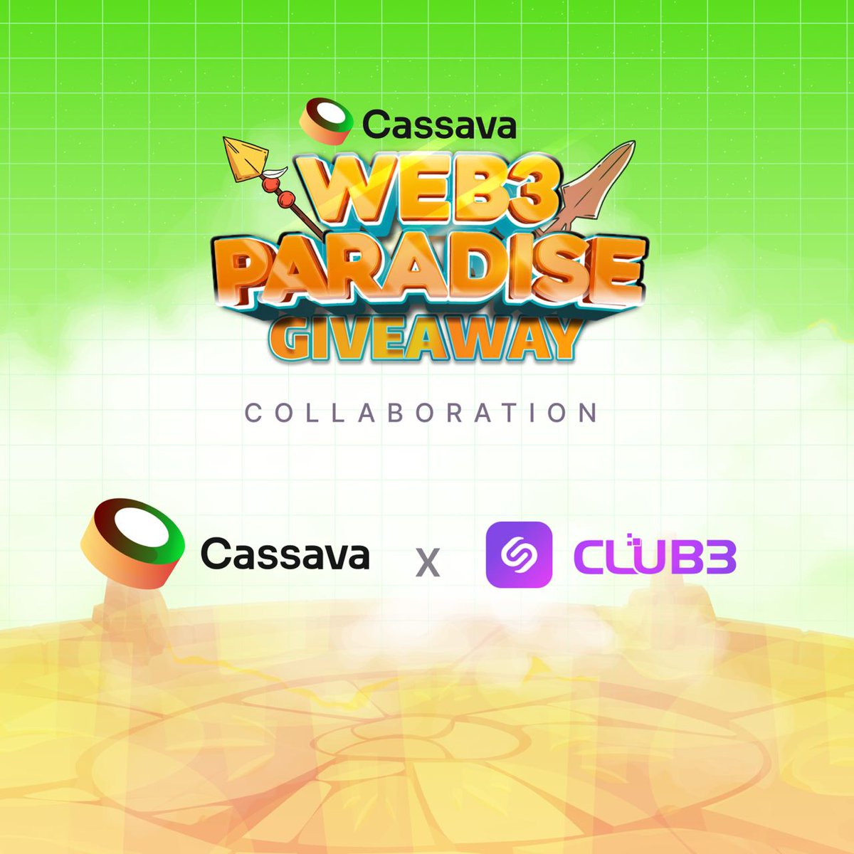 club3xyz's tweet photo. 🌟 Exciting Collaboration Alert! 🌟

@club3xyz is thrilled to join forces with @CassavaNetwork Web3 Paradise for an incredible partnership and a chance to win big! 🎉🔥

🎁Reward: 100 Cassava Avatar WLs & 2000 Club3 Points
Finish the tasks to join👉https://t.co/QflYA4Yybw

#CassavaWeb3Paradise #giveaway #airdrop #Web3