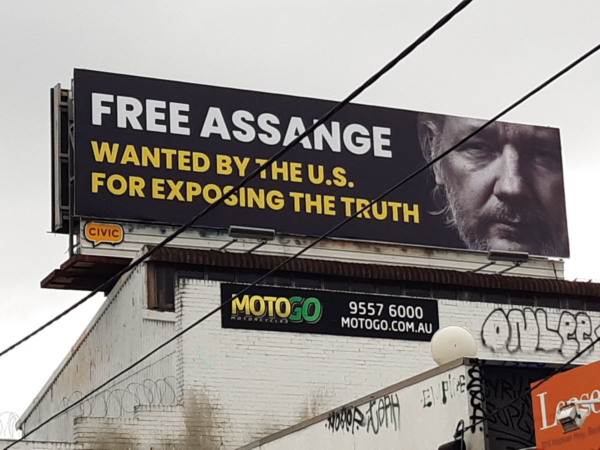 amelia_otto11's tweet image. "FREE ASSANGE. WANTED BY THE U.S. FOR EXPOSING THE TRUTH"

Thank you to those responsible for putting this indisputable truth out there so boldly &amp;amp; visibly (Melbourne, Australia)🙏🙏
#FreeJulianAssange
#ExposingTheTruth