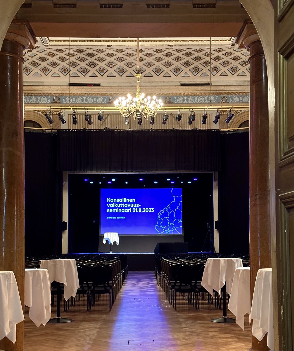 Lämpimästi tervetuloa Kansalliseen vaikuttavuusseminaariin 2023!

Ihan pian starttaamme seminaaripäivän noin 900 henkilön osallistujajoukolla Vanhalla ylioppilastalolla sekä livestreamissa.

Jaa ja seuraa tunnelmia ja ajatuksia tunnisteella #vaikuttavuusseminaari