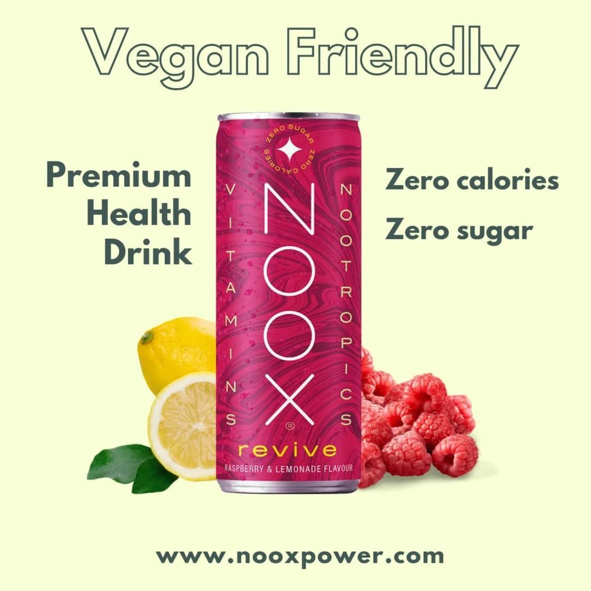 Looking for a tasty and vegan-friendly way to boost your brainpower? Look no further than NOOX Revive, the delicious drink that packs a punch with its raspberry and lemon flavor and brain-boosting properties. #vegan #ChangeStartsHere #nootropicsuk #healthylifestyle #healthtips