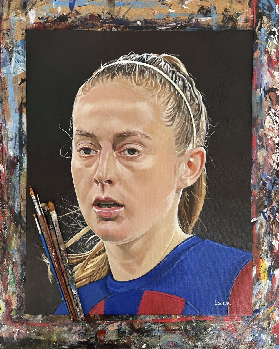 My painting of @keira_walsh 🏴󠁧󠁢󠁥󠁮󠁧󠁿 for the @Topps_UK UEFA #LivingSet 👩‍🎨 🔗 uk.topps.com/weekly-release… #uwcl #fcbfemeni #lionesses #thehobby