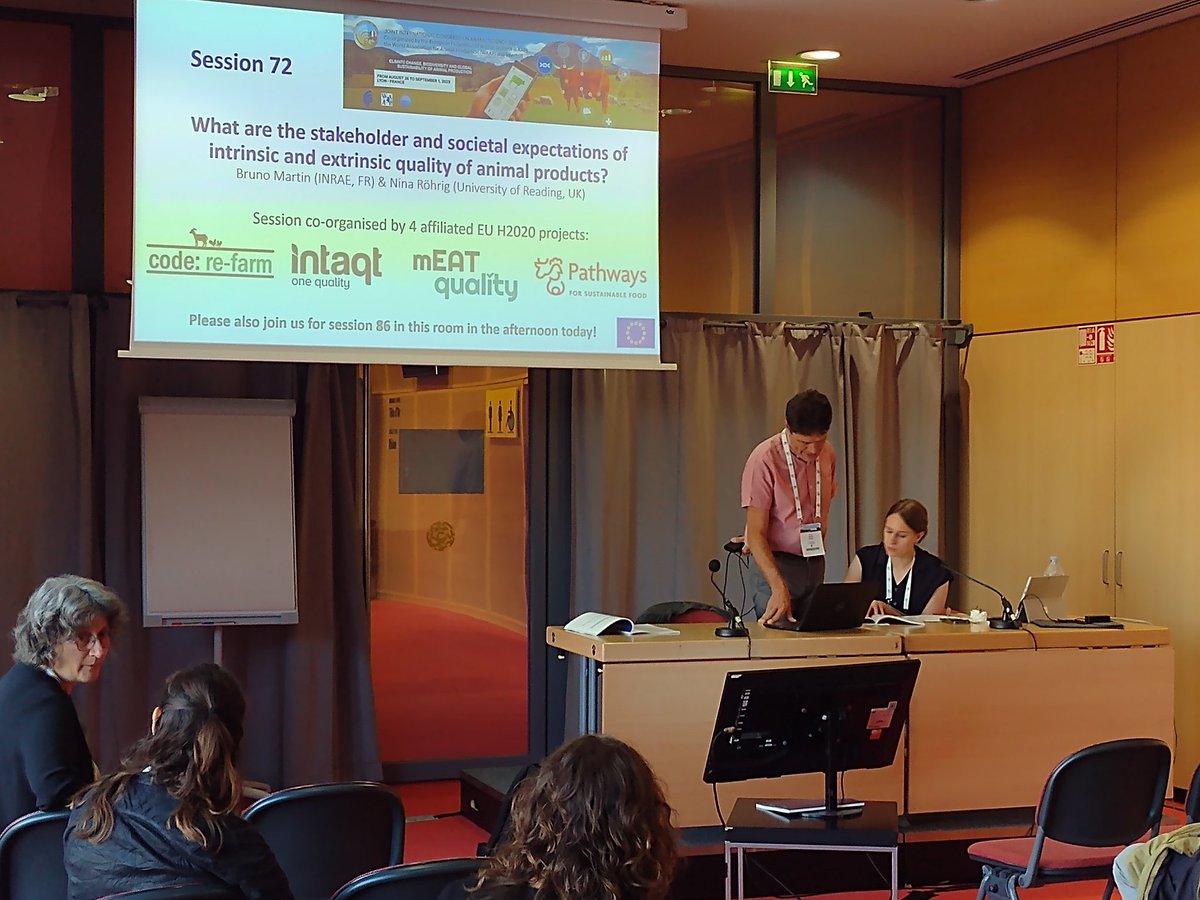 Excited for the joint session between Code re-farm, INTAQT, mEAT quality and PATHWAYS here at EAAP 2023! Looking forward to hearing about early results from all projects #pathways #EAAP