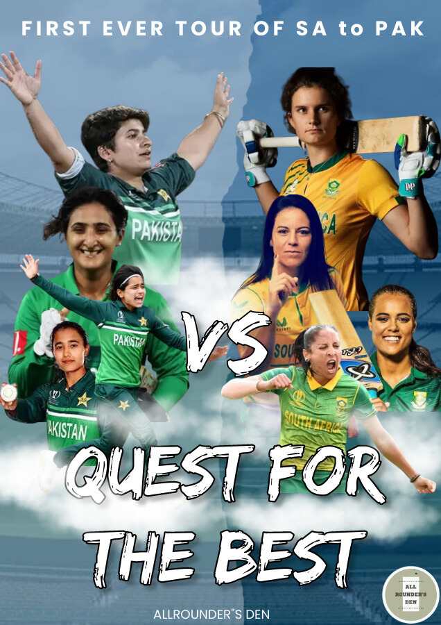Excitement is rising with South Africa set to play for the first time ever on Pakistani soil🔥💥

🏏First T20I, Tomorrow 7:30pm(PST)

#NidaDar #LauraWolvardt #PAKWvSAW #SAWomensCricket #WomensCricket #BismahMaroof #TubaHassan #ShabnimIsmail #MarizanneKapp #CricketTwitter ||ARD