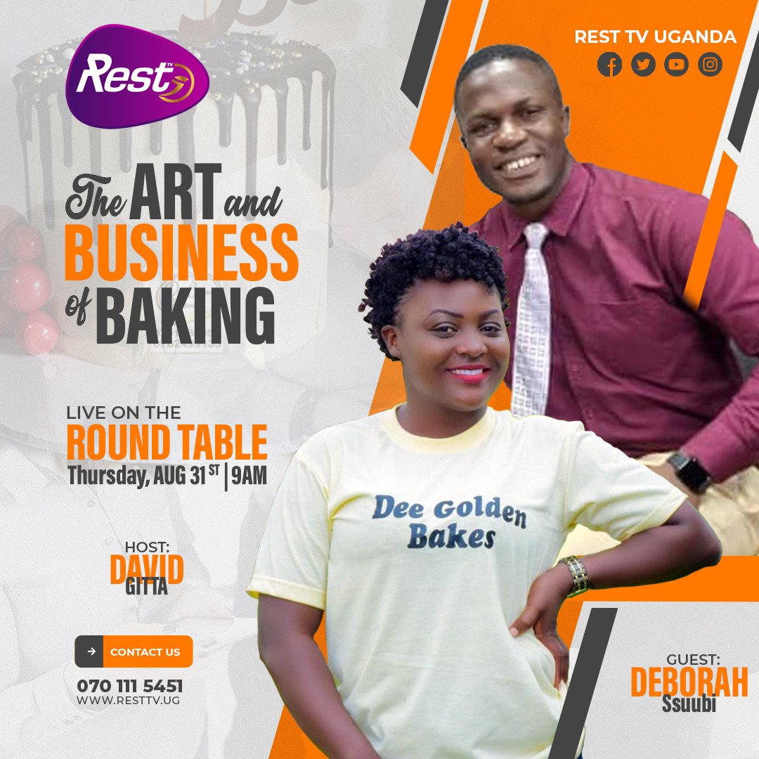 resttvuganda's tweet photo. π Tune in now to "The Round Table" live show on Rest TV! π°ππ₯ We're diving into "The Art and Business of Baking" with your host Gitta David and special guest Deborah Suubi.
Don't miss out πΊπ©βπ³ #TheRoundTableLive #BakingArtistry #RestTVLive https://t.co/zYqPGSRszk