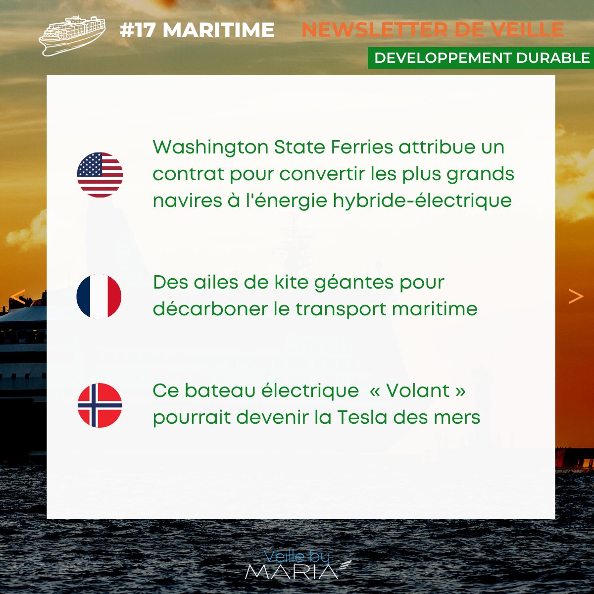 ConseilMaria's tweet photo. La #veille by MARIA vous partage sa sélection d'actualités du secteur #maritime

Accédez gratuitement à la version intégrale de notre newsletter mensuelle 👉🏻 https://t.co/XCCv6GFoZI

Restez informé et abonnez-vous à nos newsletters sectorielles 👉🏻 https://t.co/7wt6hYOIdA https://t.co/9lWpFTILhd