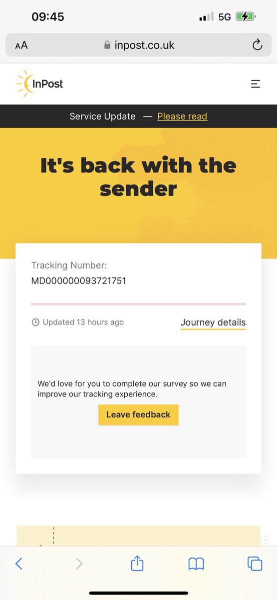 LeahMay92's tweet photo. @InPostUK my Vinted parcel is showing it’s been returned to sender. But I’ve had no code or email to say at which location and how to pick it up! Parcel has been going round for weeks! https://t.co/AoBr0tHGca