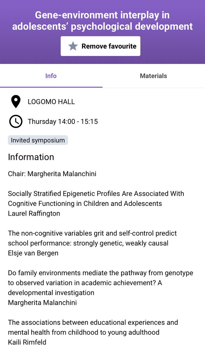 Dr Elsje van Bergen (@drelsje) on Twitter photo At #ECDPTurku? We hope to see you today at 2pm in the big hall for <a href="/MarghMalanchini/">Dr. Margherita Malanchini</a>ās invited symposium on gene-environment interplay in mental health & educational achievement. Featuring <a href="/laraffington/">Laurel Raffington, PhD</a> <a href="/KailiRimfeld/">Dr. Kaili Rimfeld</a>. Iāll present doi.org/10.1002/jcv2.1⦠& psyarxiv.com/xqv82/ At #ECDPTurku? We hope to see you today at 2pm in the big hall for <a href="/MarghMalanchini/">Dr. Margherita Malanchini</a>ās invited symposium on gene-environment interplay in mental health & educational achievement. Featuring <a href="/laraffington/">Laurel Raffington, PhD</a> <a href="/KailiRimfeld/">Dr. Kaili Rimfeld</a>. Iāll present doi.org/10.1002/jcv2.1⦠& psyarxiv.com/xqv82/