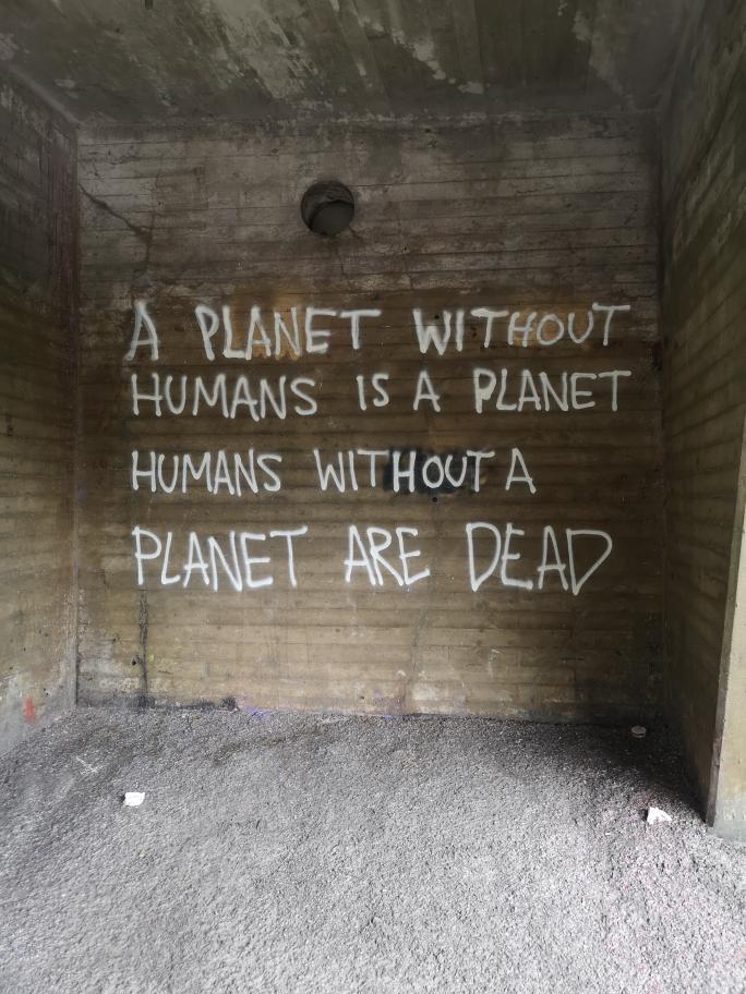 GraffitiRadical's tweet photo. "A planet with humans is a planet..
Humans without are planet a dead"

Seen in Stockholm, Sweden https://t.co/zyeWgAyNvp