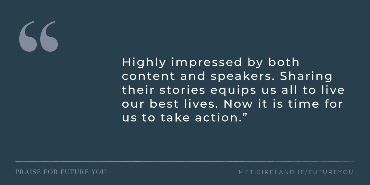 Last chance to join us for Future You on Monday and Tuesday! We've got two places left – message us or visit metisireland.ie/futureyou to book. #ad #FutureYou #futureplanning