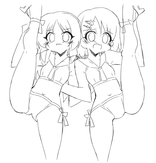 あああこれで進めてしまっているぅぅぅ

いいですか?
これでやっちゃっていいですか?|`*)っっっ

FANBOX8月更新少な目ですみませんでした…><;
とりあえずこの線画の大き目画像を全体公開してます!
よかったら皆さんどぞ～ 