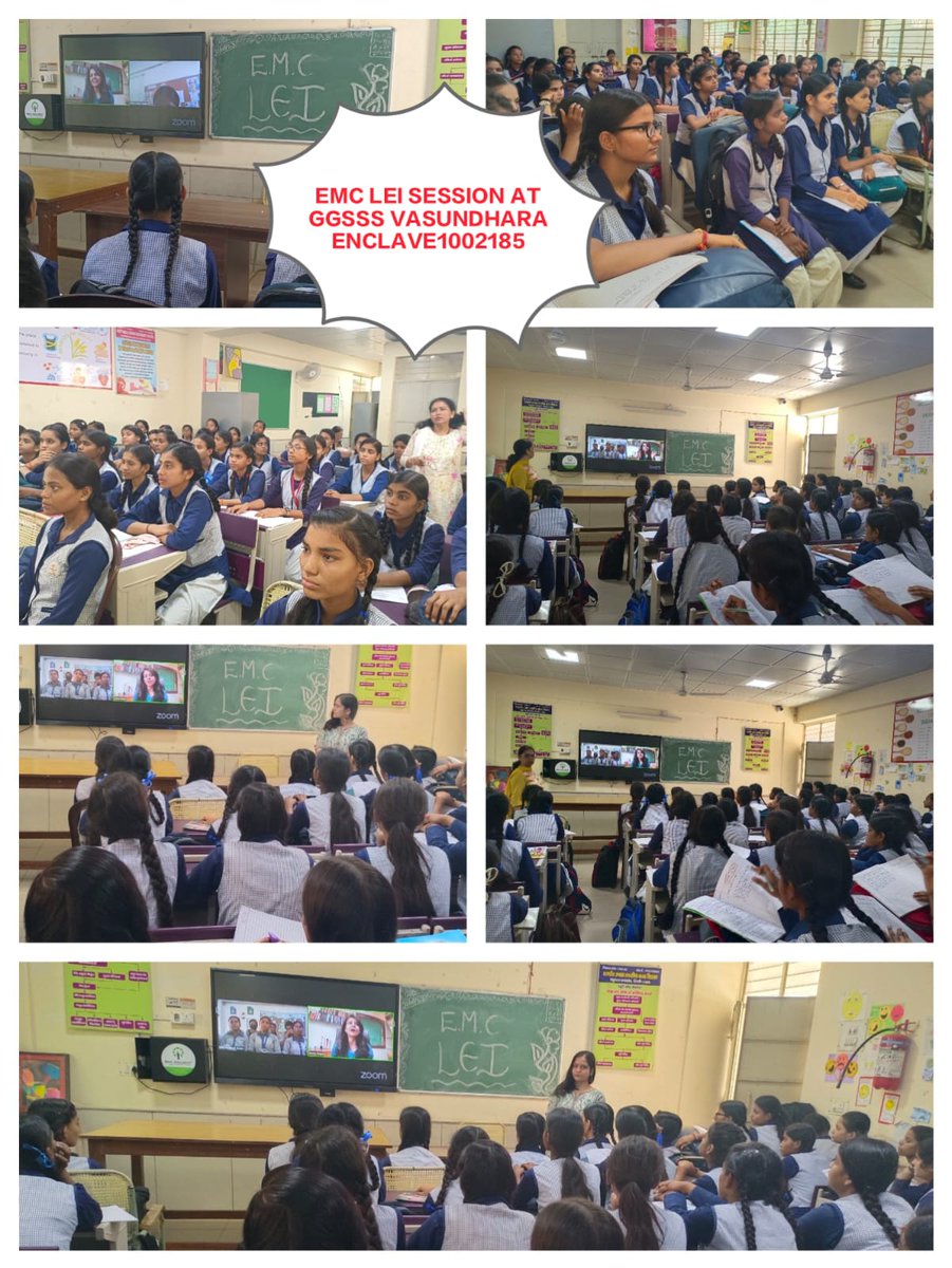 EnclaveGgsss's tweet photo. Online Interaction 
#LEI with Ms.Namita Thapar, Entrepreneur , was an inspiring &amp; motivational session for the students of @Dir_Education 

All students &amp; EMC teachers from @EnclaveGgsss watching this streaming  
Alongwith principal ma'am 
  @dilli_shiksha @LetsTalkEdun https://t.co/MwrLdBh4vG