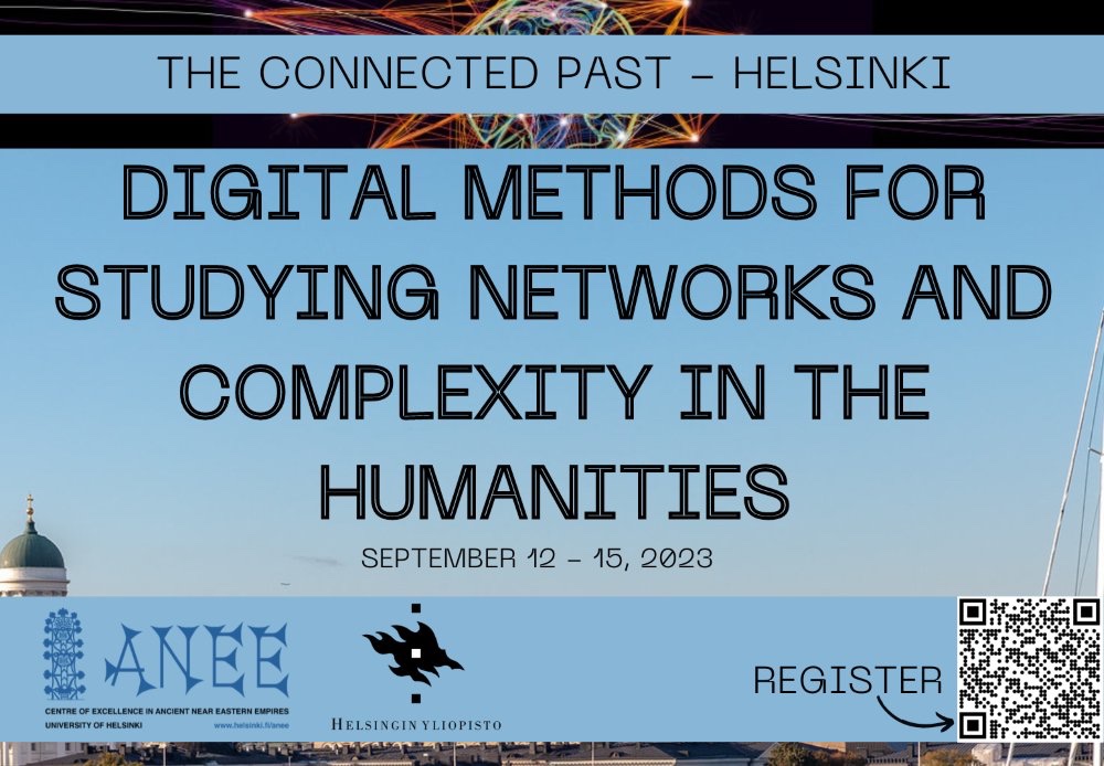 Today is the LAST DAY to register folks!!! t.ly/aCsQu & connectedpast.net. See you in a few short weeks in #Helsinki! #archaeology #ClassicsTwitter #DigitalHumanities #complexity #networks
