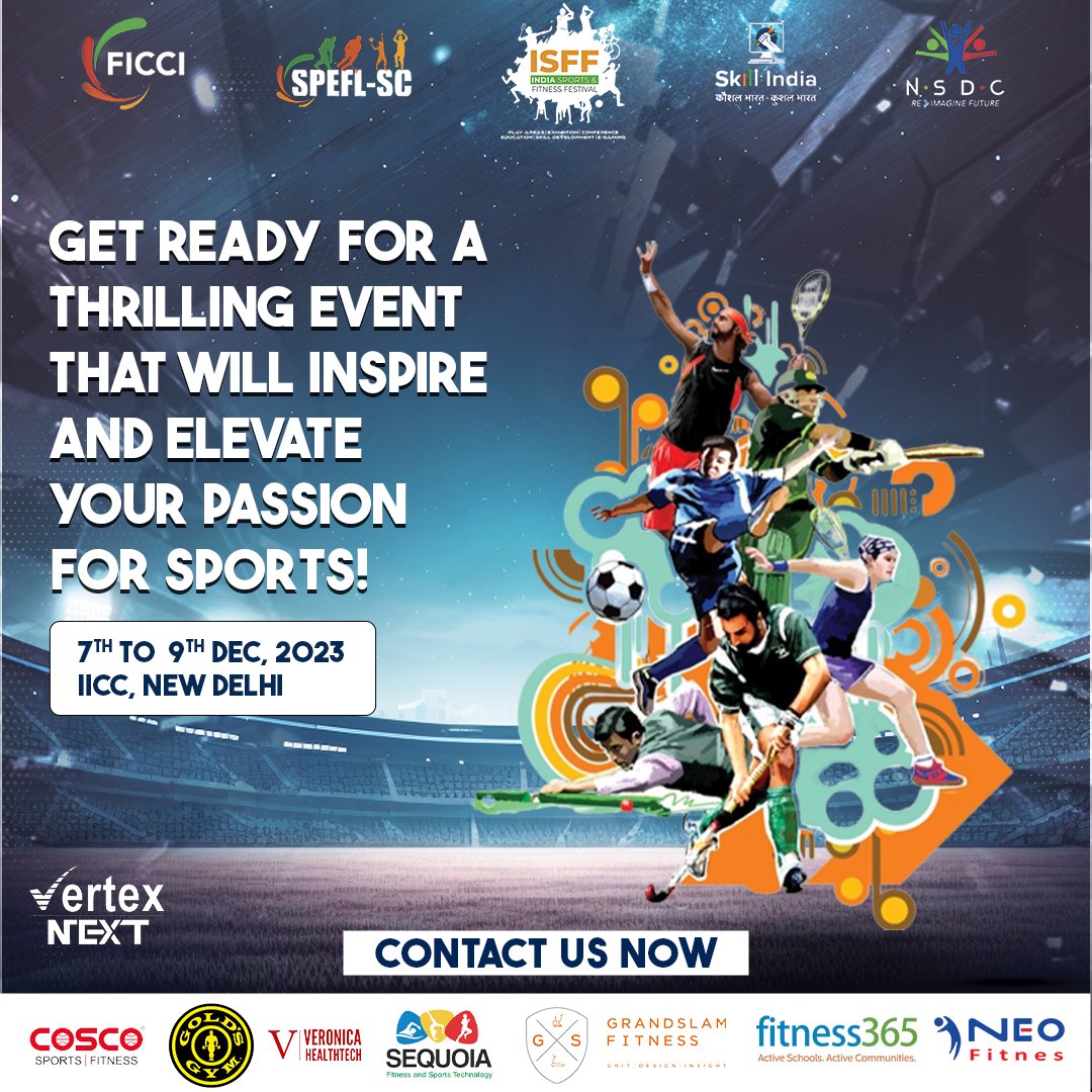 ISFF23's tweet photo. Join us in embracing the power of sports and fitness at the India Sports and Fitness Festival!

Visit: https://t.co/xoWJcCIq3H

 #IndiaSportsFest #FitIndia #PlayToWin https://t.co/23Jgkgq7Ub