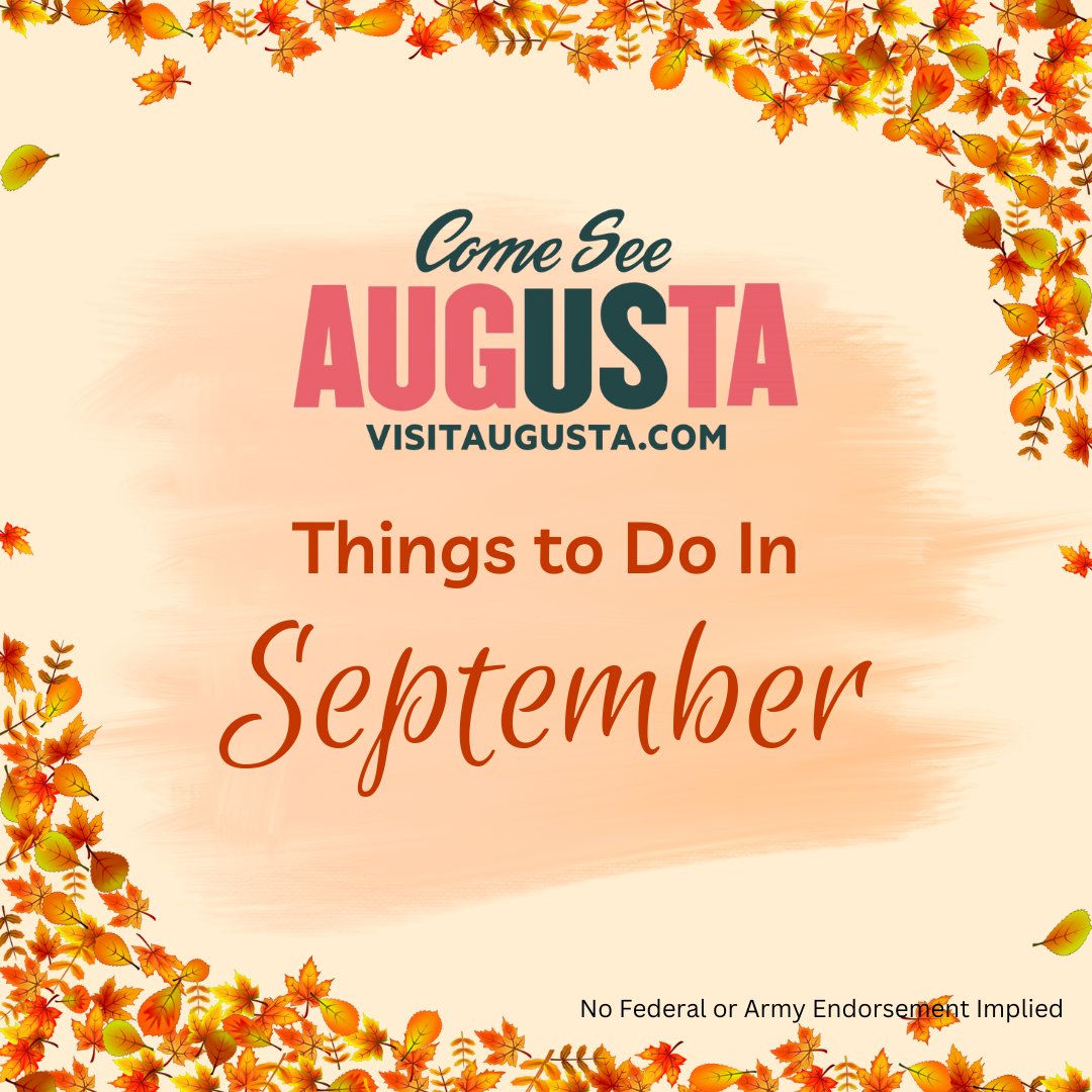 FtGordonMWR's tweet image. Somehow it's suddenly September! HHere's your monthly blog from our friends at @visitaugustaga with all the fun things to do outside of the gates! Visit gordon.armymwr.com/happenings/exp… for some ideas!

#MWRPartner #ThingstodoinAugusta #SeptemberActivities #VisitAugusta #AroundTown