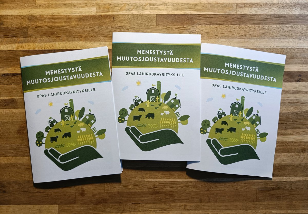Oletko jo tutustunut YDIRE-hankkeessa laadittuun Menestystä muutosjoustavuudesta -oppaaseen? 📗

Opas tutustuttaa lähiruokayritykset muutosjoustavuuden perusteisiin sekä muuttuvan toimintaympäristön tarkasteluun lukuisine vinkkeineen ja tehtävineen. 

👉tinyurl.com/YDIRE-opas