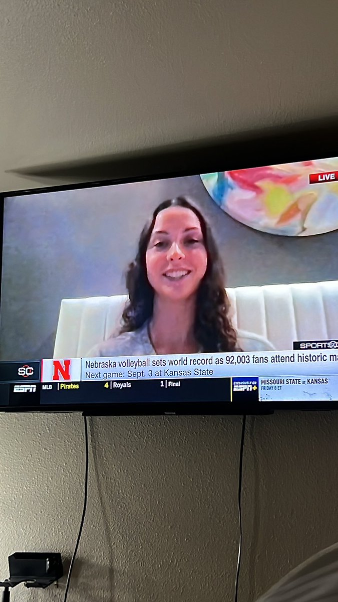 robbylaborico's tweet image. Look who’s on @SportsCenter this morning!! @merbson @HuskerVB 
#HuskersVB #GBR