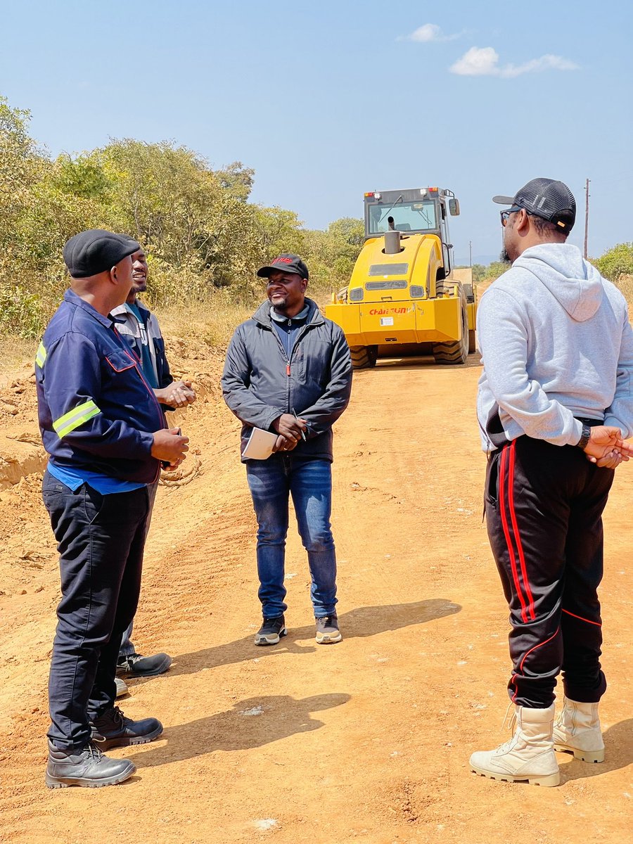 sunday_chanda's tweet photo. We inspected the first 25km done on #Luchembe - #Kopa Road. I wish to salute our team on the ground for their commitment to duty. Looking forward to Phase III of Luchembe-Kopa road’s rehabilitation. #OurRoads #OurWealth #Kanchibiya https://t.co/K2fzO60oPg