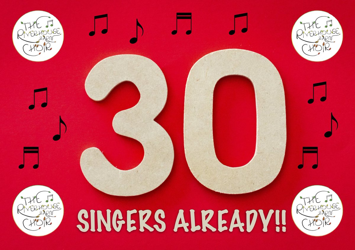 Absolutely blown away by the response we've had in the first week of announcing our new choir!! <a href="/Riverhousebarn/">Riverhouse</a> make sure you're stocked up on cakes for the 26th September - we officially have a choir! So excited!!