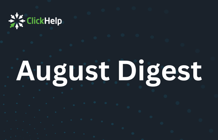 ClickHelpNews's tweet image. 🌟 Join us and stay up to date on current events! 🌞 Read the August digest! #clickhelp #digest #techcomm #conferences linkedin.com/posts/clickhel…