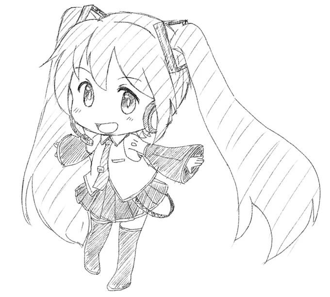 ミクさん誕おめ過去絵 