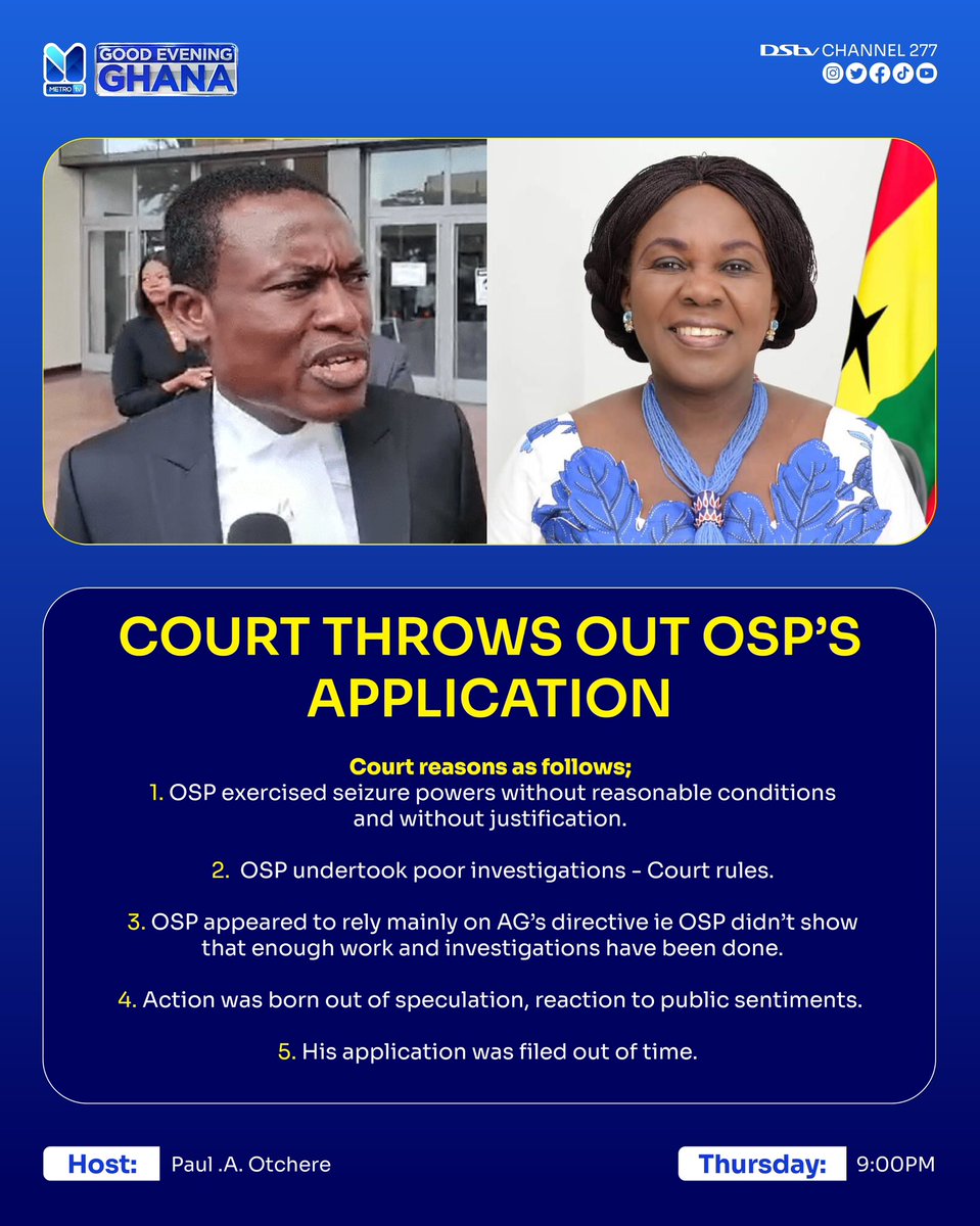 Live updates from court in the Cecilia Dapaah matter!
#ceciliadapaah #OSP #ghana #accra #pauladomotchere #MetroTVGhana #GoodEveningGhana