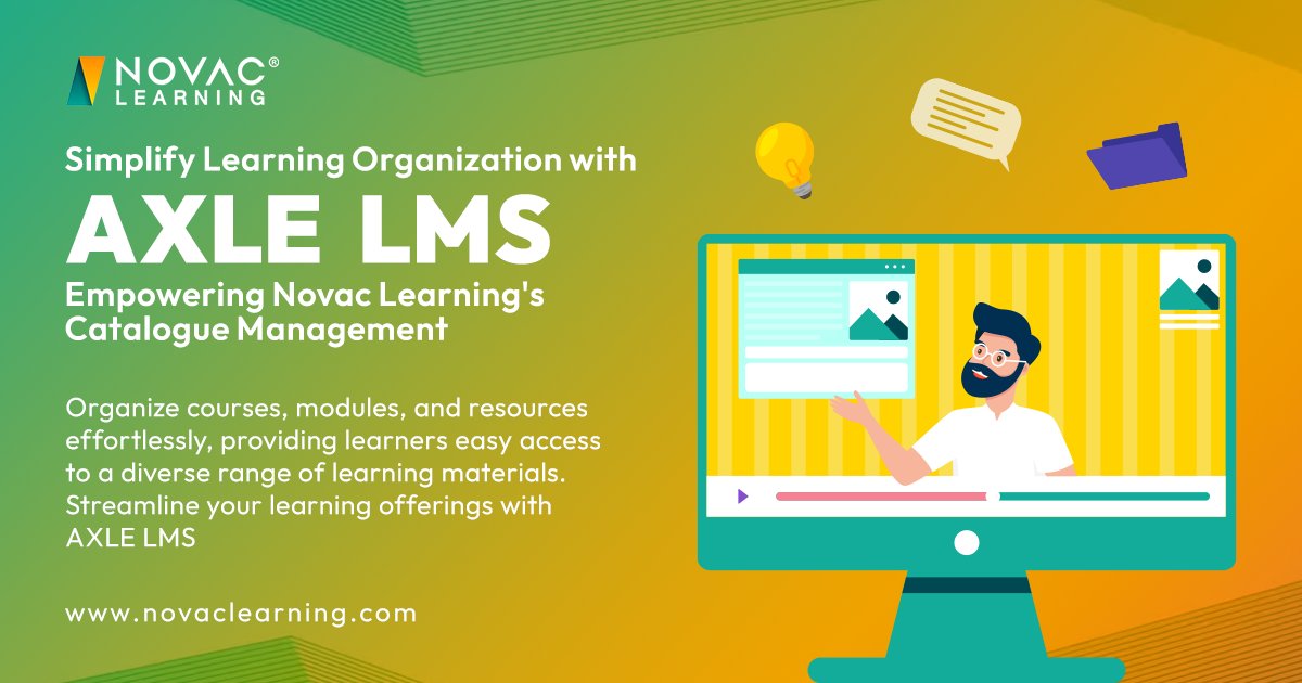 Streamline Learning with AXLE LMS Catalogue Management! Say hello to seamless organization and enhanced learning experiences. Experience AXLE LMS now!

#cataloguemanagement #AXLE #NovacLearning #workforcetraining #learningmanagementsystem #lms #lmssoftware #novac #lmsplatform