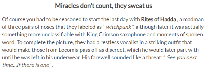 Rites_of_Hadda's tweet photo. Review of our set at Rebellion from @mariskalrock magazine! Thank you! #punk #livemusic #rebellionpunkfest #rebellionfestival #punkfest #queerpunk https://t.co/XUgDvmEGMP