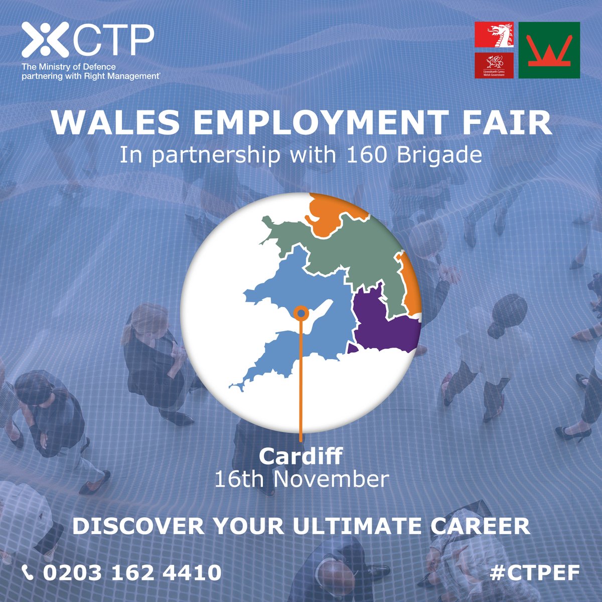 RAF_FF's tweet photo. The Wales Employment Fair is taking place in Cardiff on November 16, 2023.

If you're a service leaver, veteran, a spouse or family member and are looking for employment opportunities, visit https://t.co/bWoP2JQytT  or call 0203 162 4410 for further information
@CTPinfo https://t.co/usQ6yV6WsU