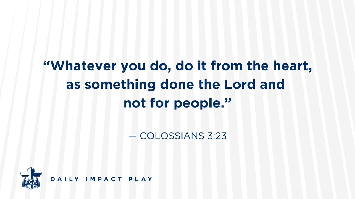 TheFCATeam's tweet photo. To stay mentally tough, we need to remember the race set before us — the eternal race for God’s glory, not our own. Do you find yourself playing for the praise and recognition of the world? Read more: https://t.co/rMt4iPy2Wv #DailyDevotional https://t.co/pLcQmzIi3q