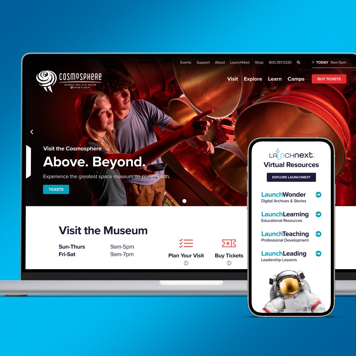 HowertonWhite's tweet photo. H+W’s recent project with the #cosmosphere yielded exciting discoveries. As our friends at the #spacemuseum and #educationcenter like to say, “Some things ARE rocket science.” Here’s a peek at the website &amp; digital campaign work we did for the Cosmosphere:
https://t.co/DZW2enFm3a https://t.co/vPdbbBFzxJ
