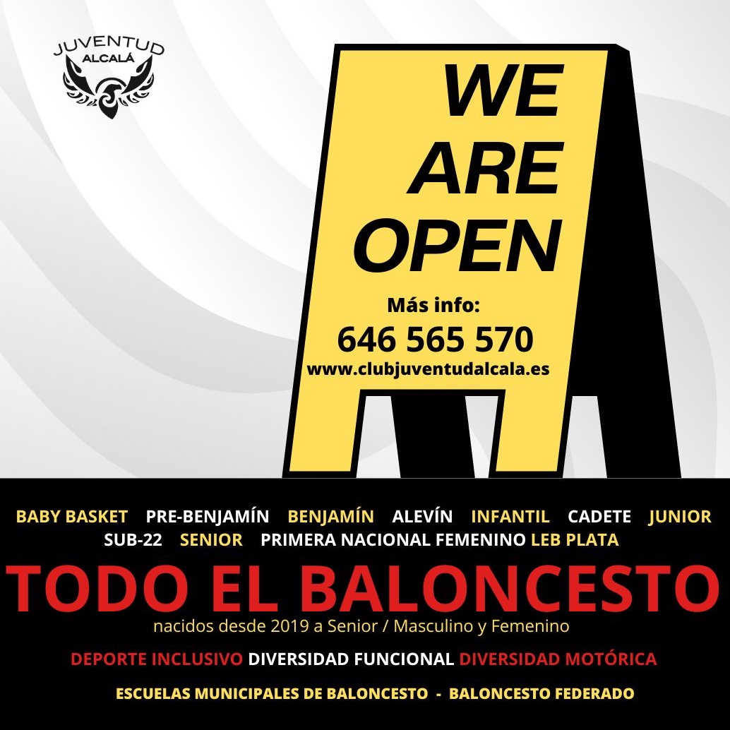 Club Juventud Alcalá (@cjuventudalcala) on Twitter photo CLUB | Regresa el baloncesto Federado y de Escuelas Municipales.
Representación integral en todas las ramas 🤲🏀
📌 <a href="/cjuventudalcala/">Club Juventud Alcalá</a>, para todos/as en el Corredor de Henares. Os esperamos.
⛹️♀️⛹️ ¿Queréis ser parte?
Contáctanos para más información:
#CiudadHistorica CLUB | Regresa el baloncesto Federado y de Escuelas Municipales.
Representación integral en todas las ramas 🤲🏀
📌 <a href="/cjuventudalcala/">Club Juventud Alcalá</a>, para todos/as en el Corredor de Henares. Os esperamos.
⛹️♀️⛹️ ¿Queréis ser parte?
Contáctanos para más información:
#CiudadHistorica