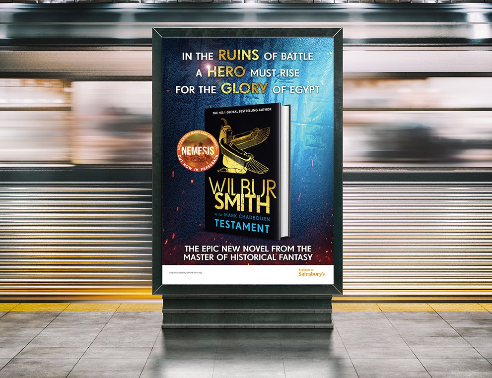 Spotted a TESTAMENT poster? Now's your chance to win!

All you need to do is . . .
•Take a photo with the Testament artwork
•Share on social media using #TestamentCompetition
•Tag Wilbur Smith and two friends who you’d take on an adventure

-BBUK